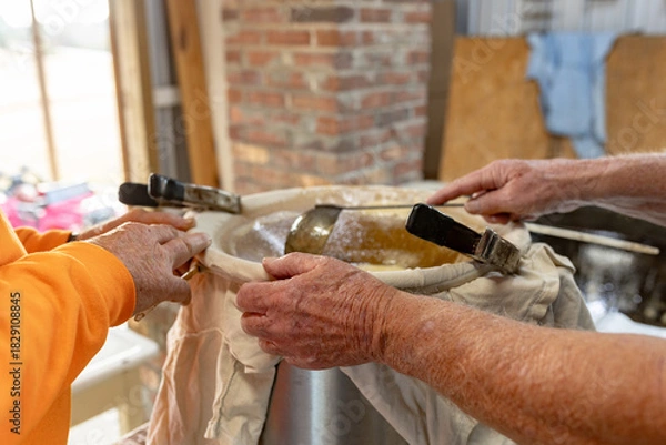 Obraz Cane Syrup freshly bottled