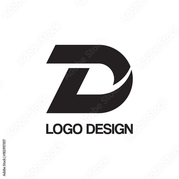 Fototapeta d modern logo design template