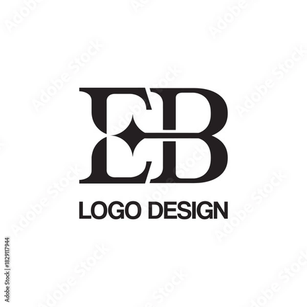 Fototapeta eb modern logo design template