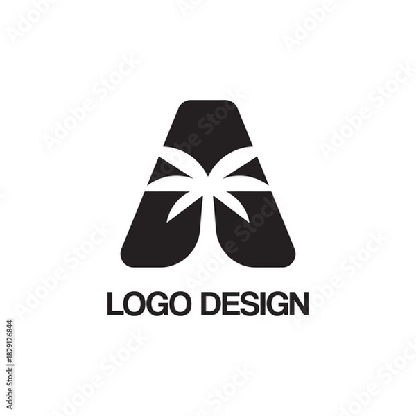 Fototapeta a tree logo design template