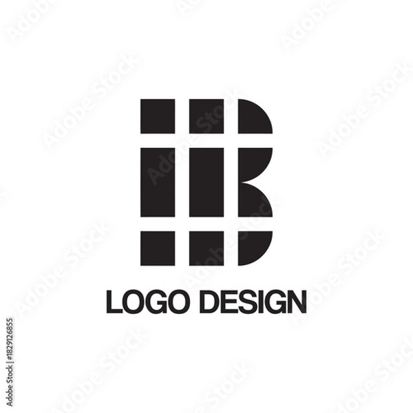 Fototapeta b logo design template