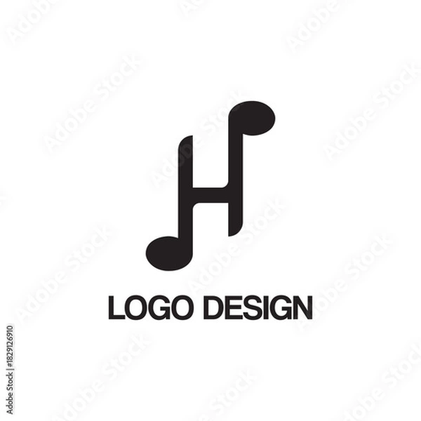 Fototapeta h tone logo design template