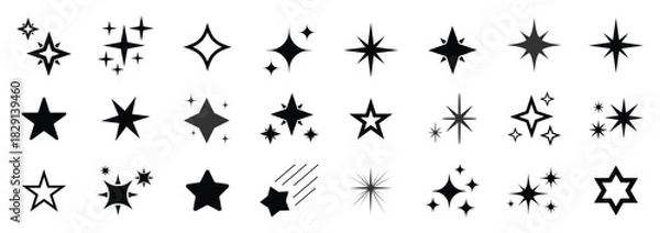 Obraz Star set. Set sparkle icon.