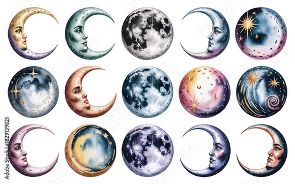Obraz Lunar Variations for Celestial Themes