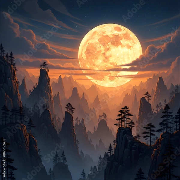 Obraz sunrise over the mountains