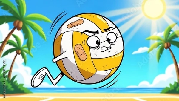 Fototapeta tropical beach vector illustration