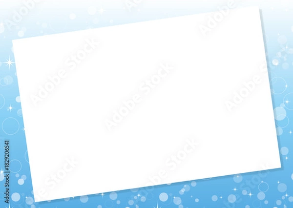 Obraz Simple Decorative Frame Template  Vector  Soft Bubble Sparkle  Blue