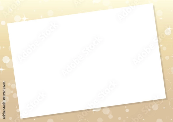 Obraz Simple Decorative Frame Template  Vector  Soft Bubble Sparkle Gold