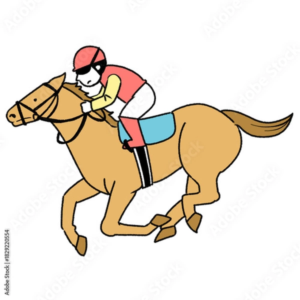 Obraz 競馬の選手のイラスト