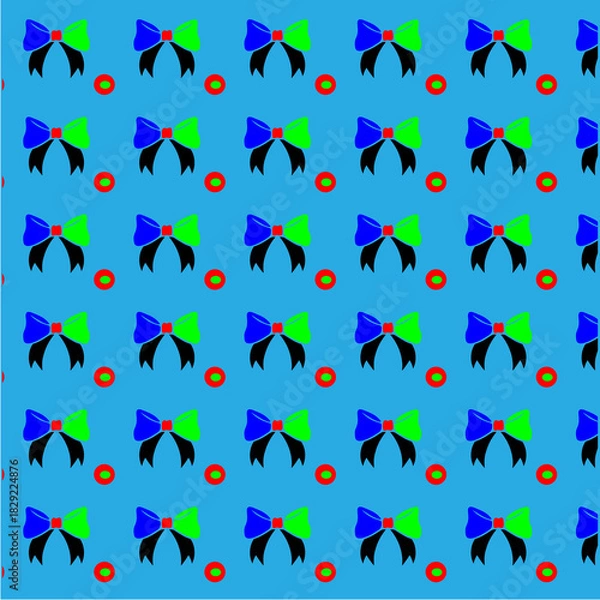 Fototapeta seamless pattern with colorful bow