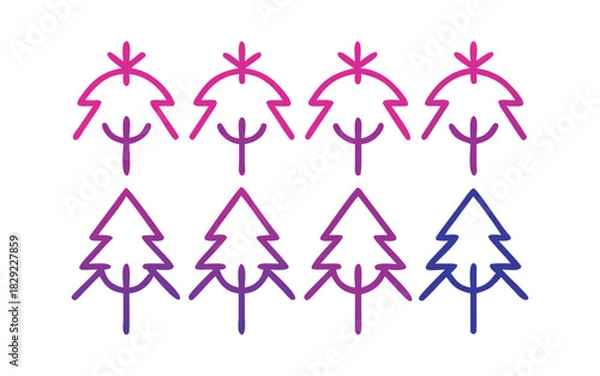 Fototapeta Vector illustration of a family team concept, a colorful symbol design set for business success