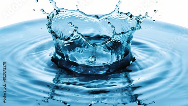 Obraz Water splash in a crown shape
