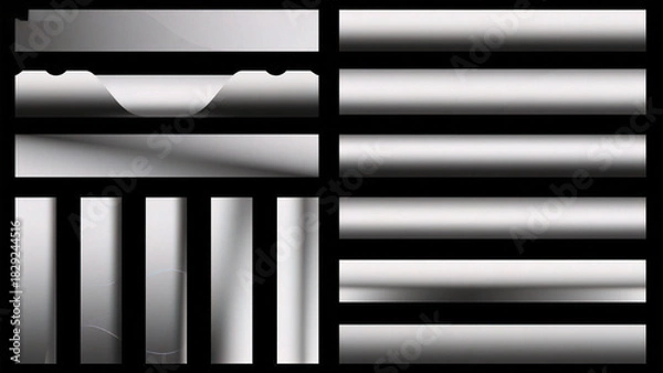 Obraz Abstract graphic elements with metallic textures