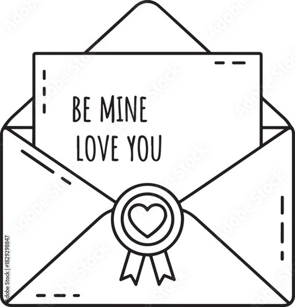 Obraz Contact us message with an envelope illustration.