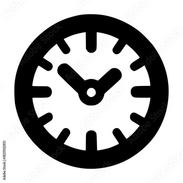 Fototapeta minimalist 24_7 clock icon vector image illustration