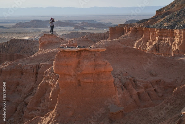 Obraz The Breathtaking and Stunning Landscape of Desert Cliffs and Vast Valleys