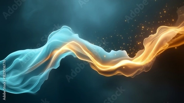 Obraz Abstract background featuring flowing energy waves