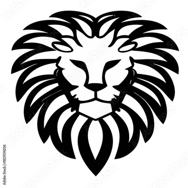 Obraz A lions head with  background