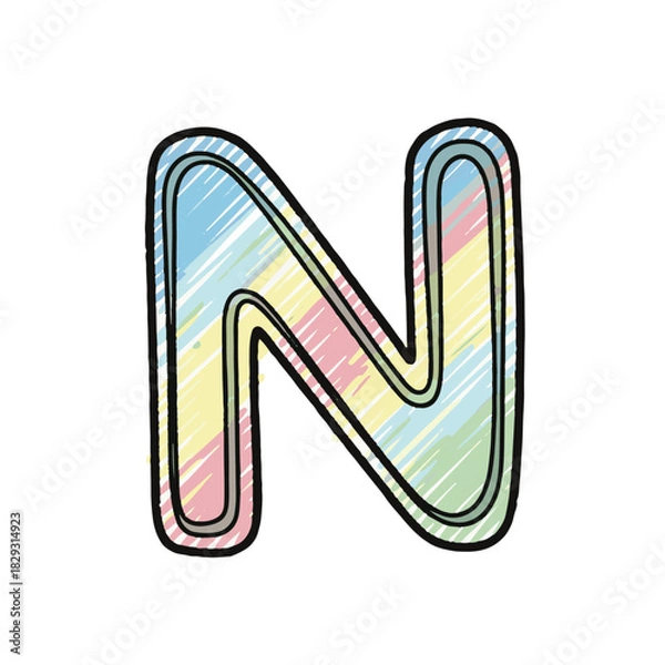 Obraz Minimalist Hand-Drawn Icon Vector Illustration with Playful Style for Creative Design and Digital Projects