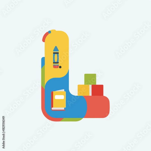 Obraz Minimalist Abstract Geometric Vector Design with Modern Line Art for Creative Projects