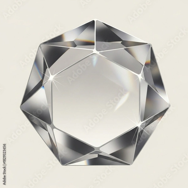 Obraz 투명한 크리스탈 팔각 모형