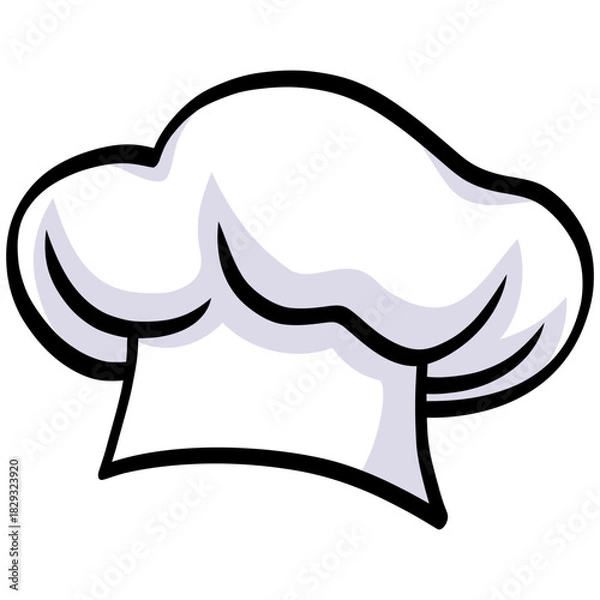 Obraz Chef Hat Cartoon Vector Illustration Drawing Art