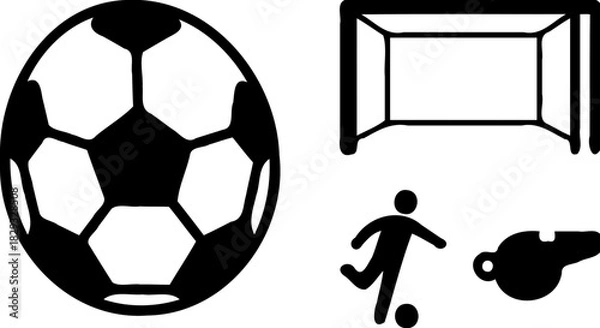 Obraz Flat Soccer Icons Collection