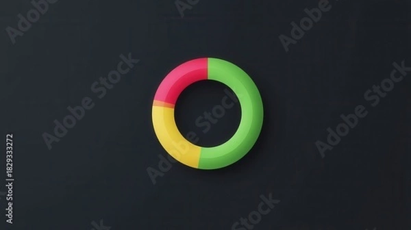 Fototapeta Pie chart of GDP contribution from defense industries, War Economy Dashboard