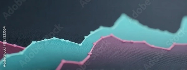 Fototapeta Strategic metals demand visualized in line graphs, War Economy Dashboard