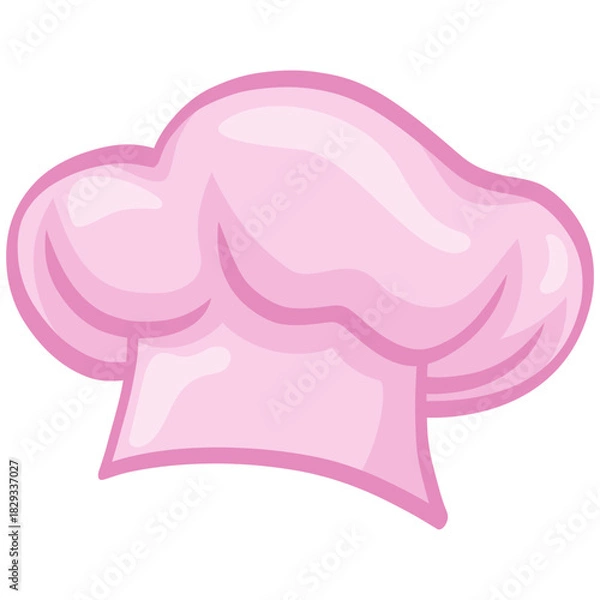 Obraz Pink Chef Hat Cartoon Illustration