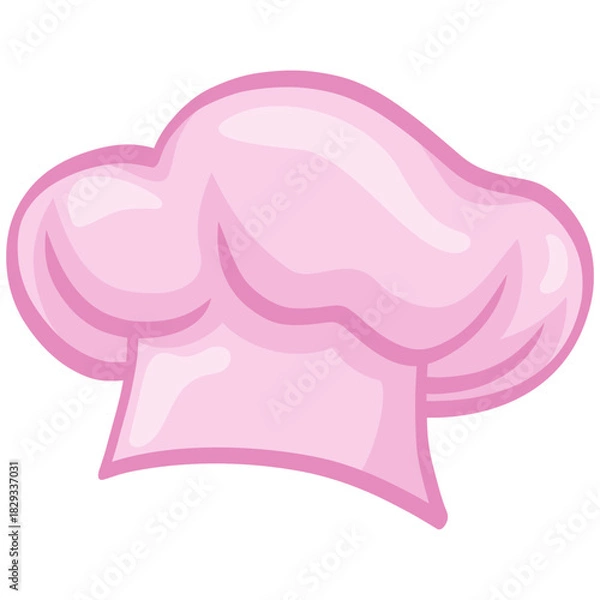 Obraz Pink Chef Hat Cartoon Illustration