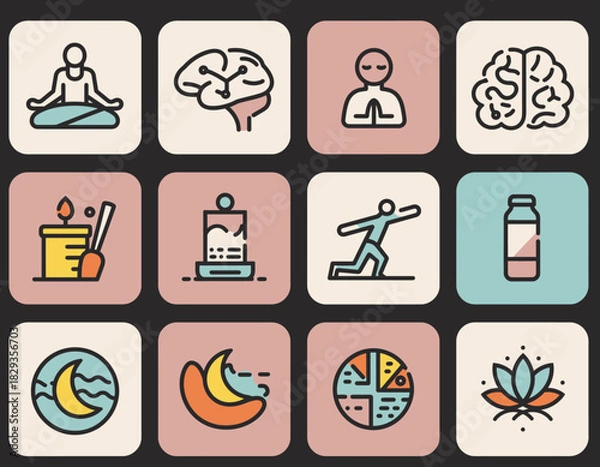 Obraz set of icons medical for web and application