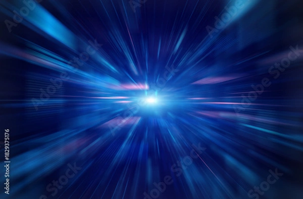 Fototapeta blue light burst