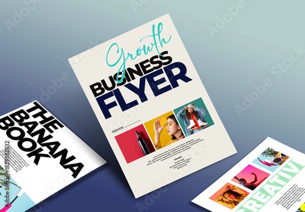 Fototapeta Flyer Mockup Layout
