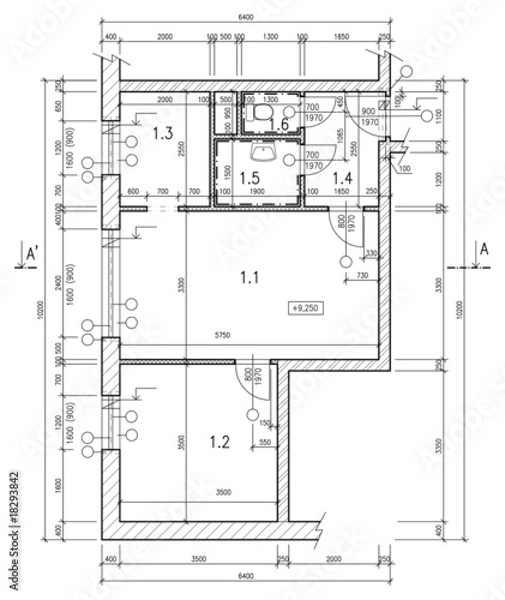 Obraz Construction drawing