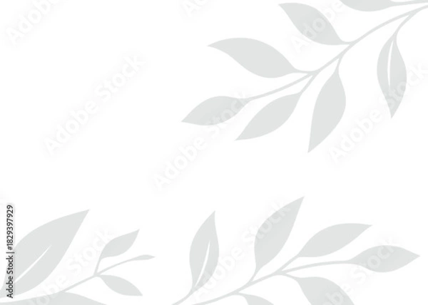 Fototapeta Natural Floral Leaf Shadow Overlay Vector Transparent for Stylish Mockup Applications and Visual Depth