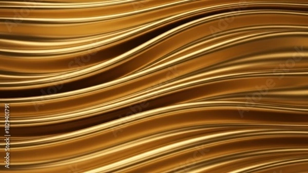 Fototapeta Shiny Gold Curve Pattern