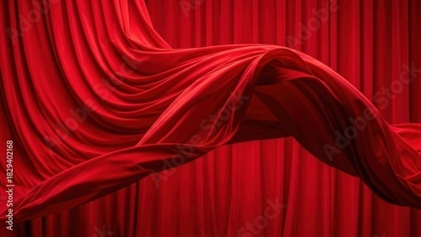 Fototapeta Smooth Red Fabric Texture
