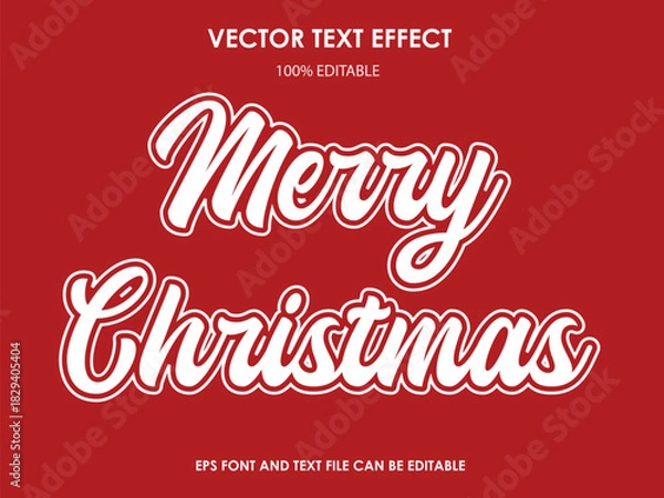 Obraz \Merry christmas editable text effect