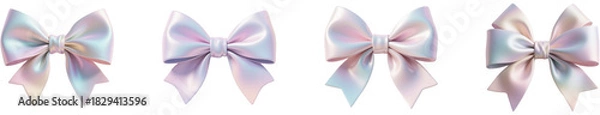 Obraz リボン　紐　イラスト　パステルカラー