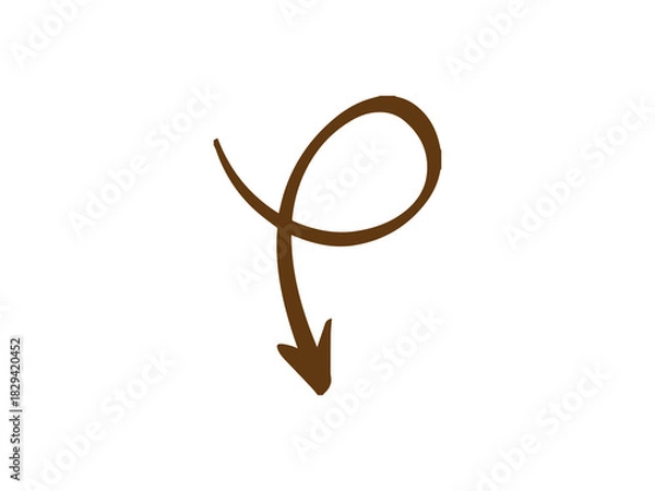 Obraz Downward Arrow icon and illustration design vector design 