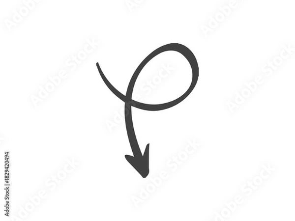 Obraz Downward Arrow icon and illustration design vector design 