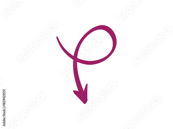 Obraz Downward Arrow icon and illustration design vector design 