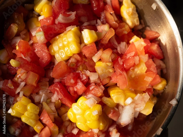 Obraz corn and tomato salsa