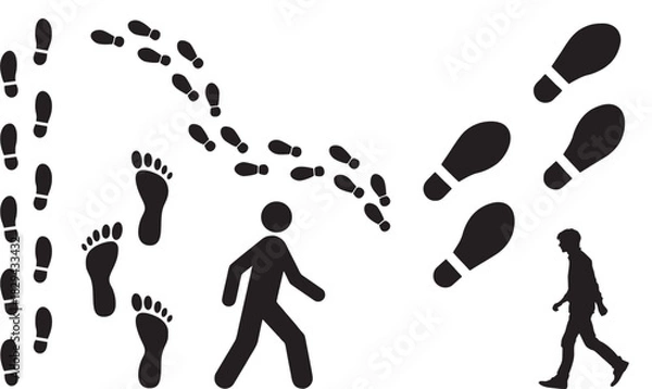 Obraz footstep vector. collection 