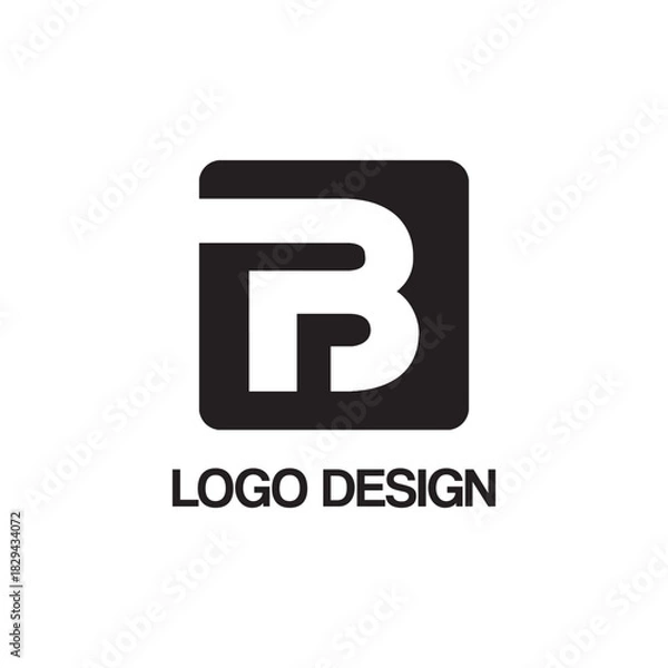 Fototapeta b logo design template