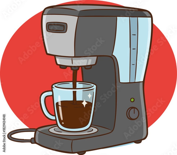 Fototapeta vector illustration of a coffee machine.