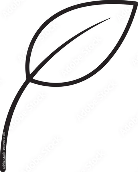 Obraz “Minimal Layered Botanical Stems Icon 