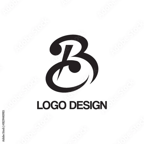 Fototapeta b logo design template