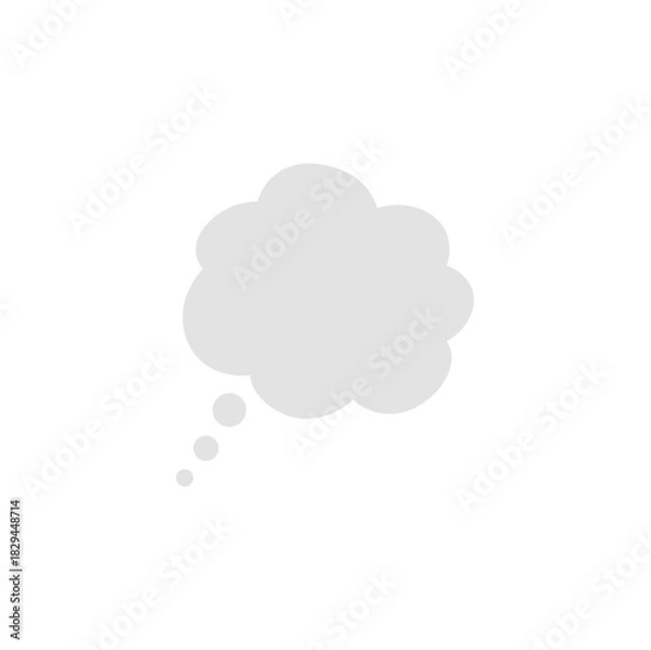 Obraz Thinking cloud icon. Speak bubble text. Thought bubble icon. Vector illustration.